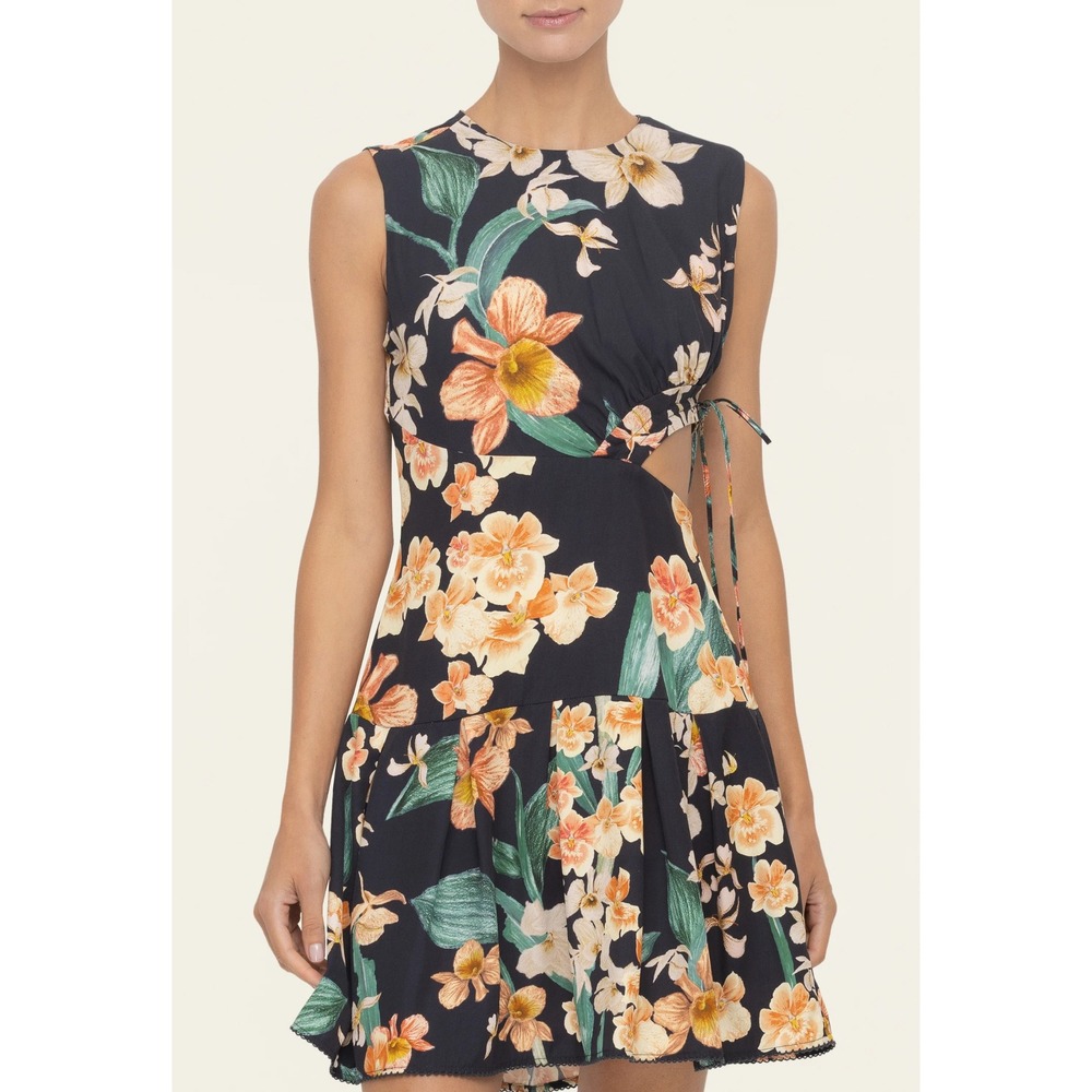 Agua by Agua Bendita Otono Danza Floral Mini Dress Garden Party Cottagecore S